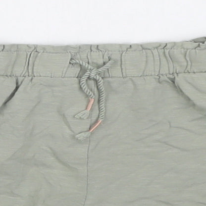 TU Girls Green  Cotton Bermuda Shorts Size 11 Years  Regular Tie