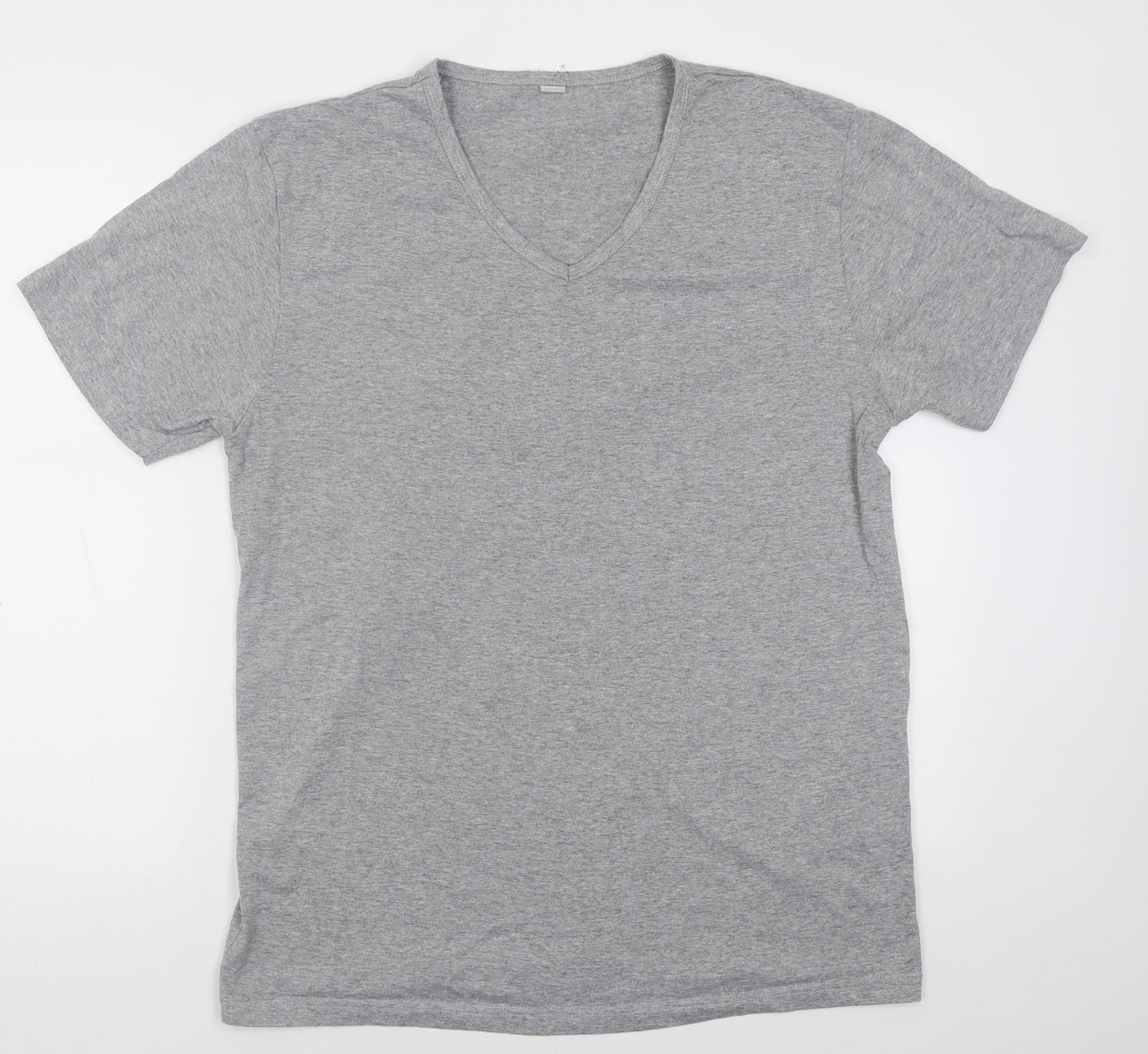 Womens UK Size L Preworn Grey Basic T-Shirt