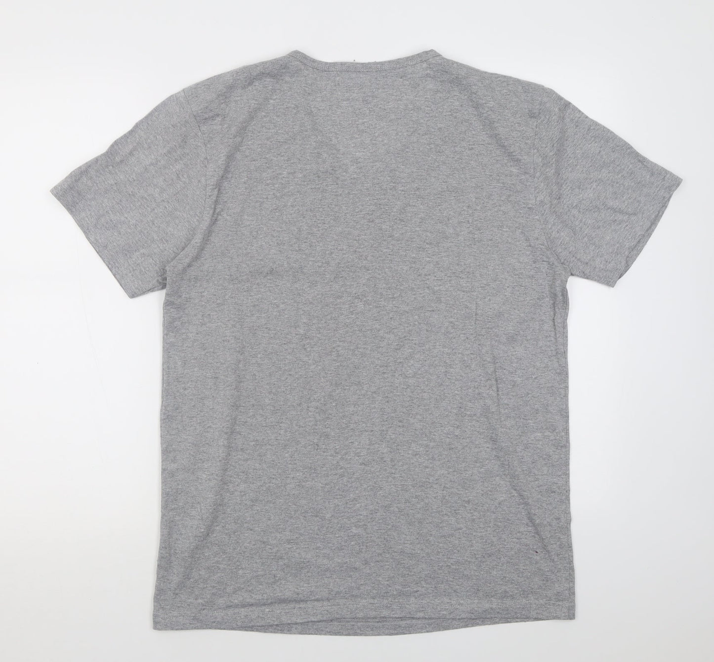 Womens UK Size L Preworn Grey Basic T-Shirt
