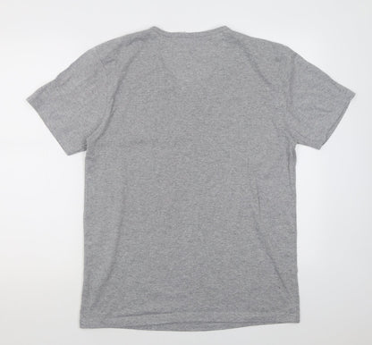 Womens UK Size L Preworn Grey Basic T-Shirt