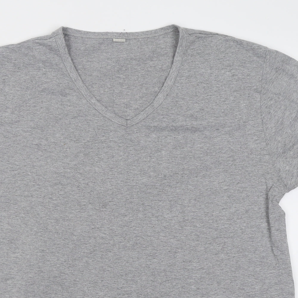 Womens UK Size L Preworn Grey Basic T-Shirt