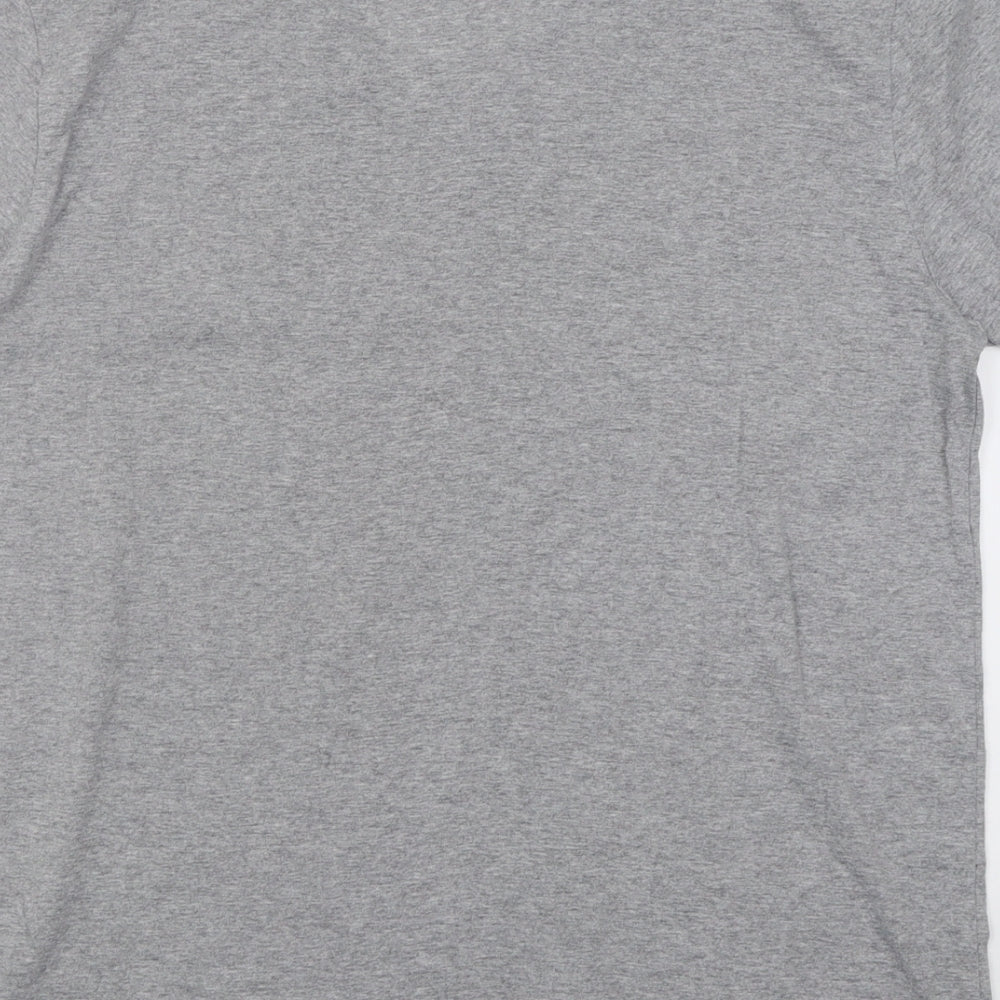 Womens UK Size L Preworn Grey Basic T-Shirt