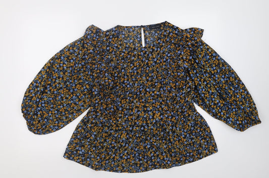 Womens UK Size 14 New Look Yellow Basic Blouse