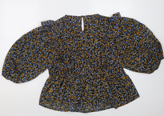 Womens UK Size 14 New Look Yellow Basic Blouse