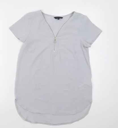 Womens UK Size 8 New Look Blue Basic Blouse