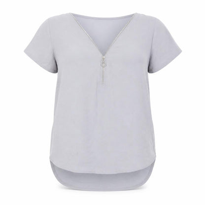 Womens UK Size 8 New Look Blue Basic Blouse