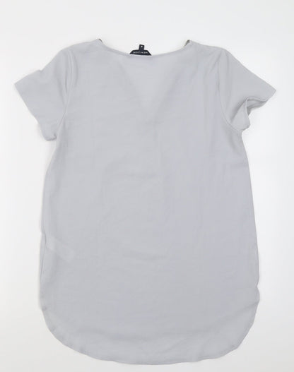 Womens UK Size 8 New Look Blue Basic Blouse