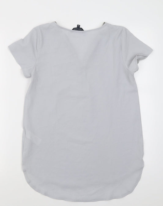 Womens UK Size 8 New Look Blue Basic Blouse
