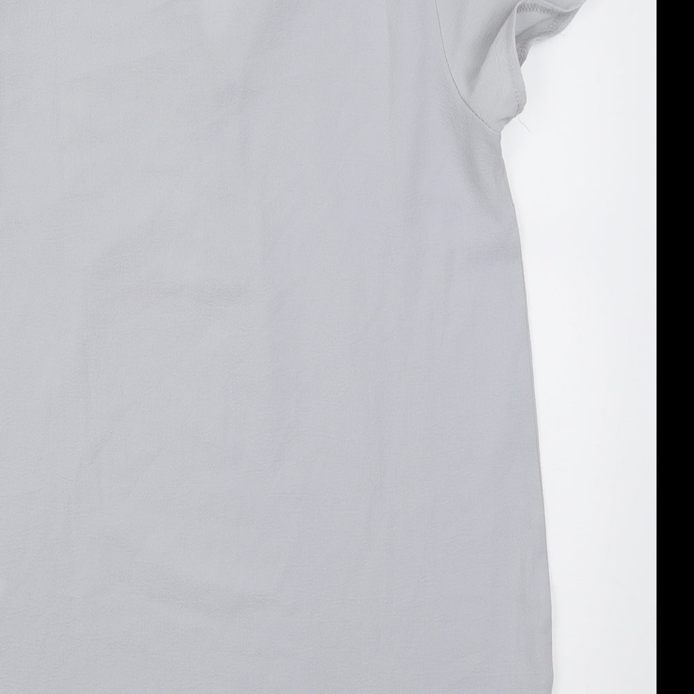 Womens UK Size 8 New Look Blue Basic Blouse