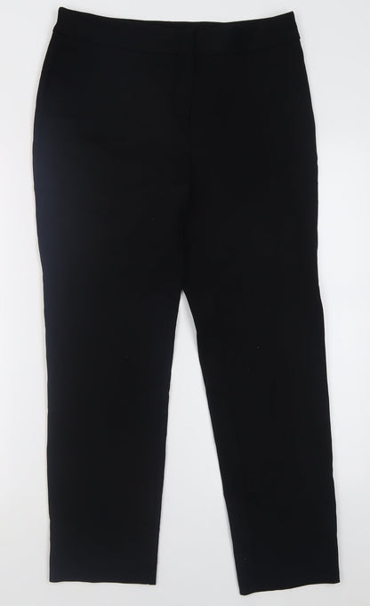 Womens UK Size 12 Preworn Regular Fit  Black Trousers