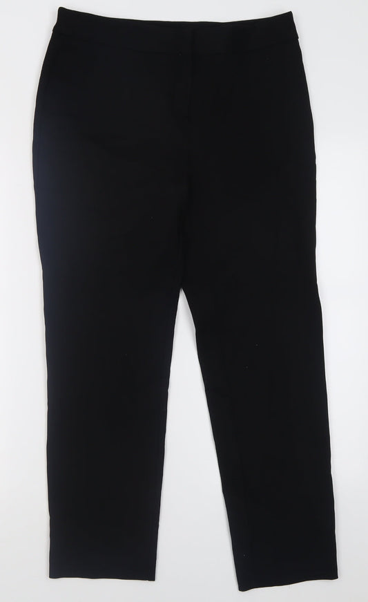 Womens UK Size 12 Preworn Regular Fit  Black Trousers