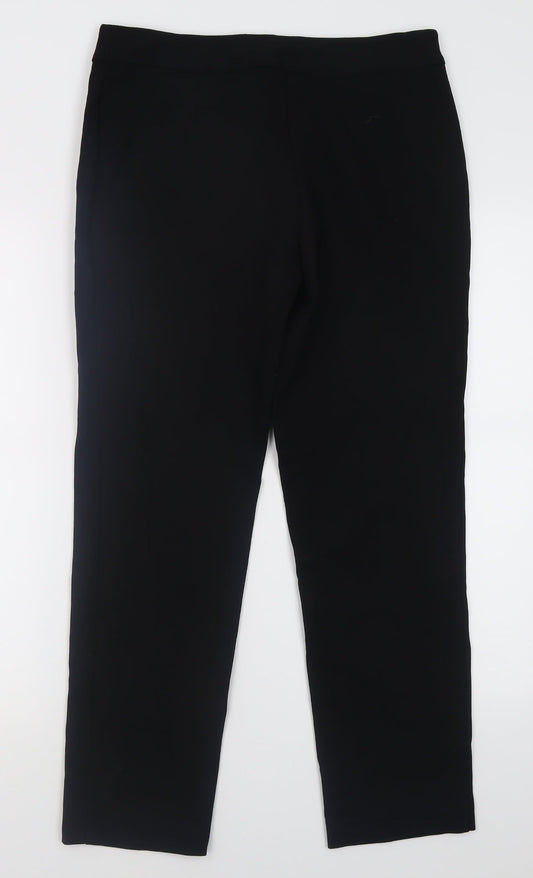 Womens UK Size 12 Preworn Regular Fit  Black Trousers