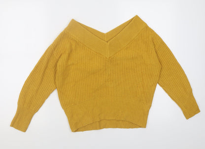 Womens UK Size 6 Topshop Yellow Pullover Jumper