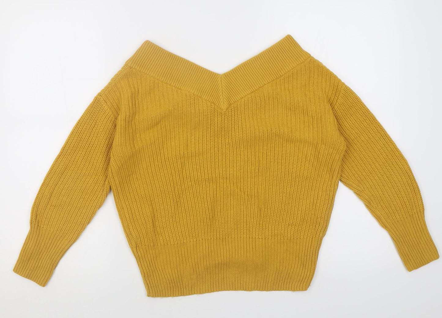 Womens UK Size 6 Topshop Yellow Pullover Jumper