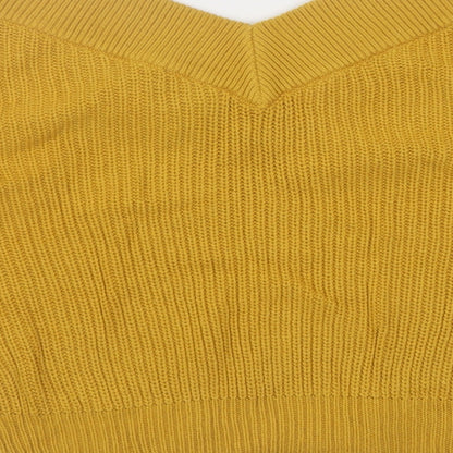 Womens UK Size 6 Topshop Yellow Pullover Jumper