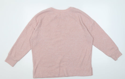 TU Womens Pink Crew Neck  Polyacrylate Fibre Pullover Jumper Size 16