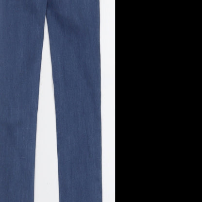 Primark Womens Blue  Cotton Skinny Jeans Size 6 L29 in Regular Button