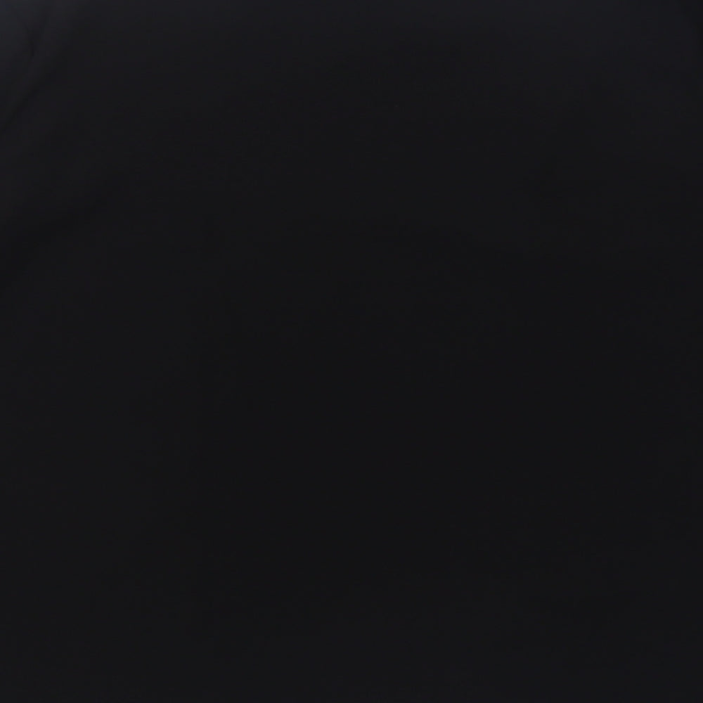 ESMARA Womens Black  Polyester Basic Blouse Size 12 Crew Neck