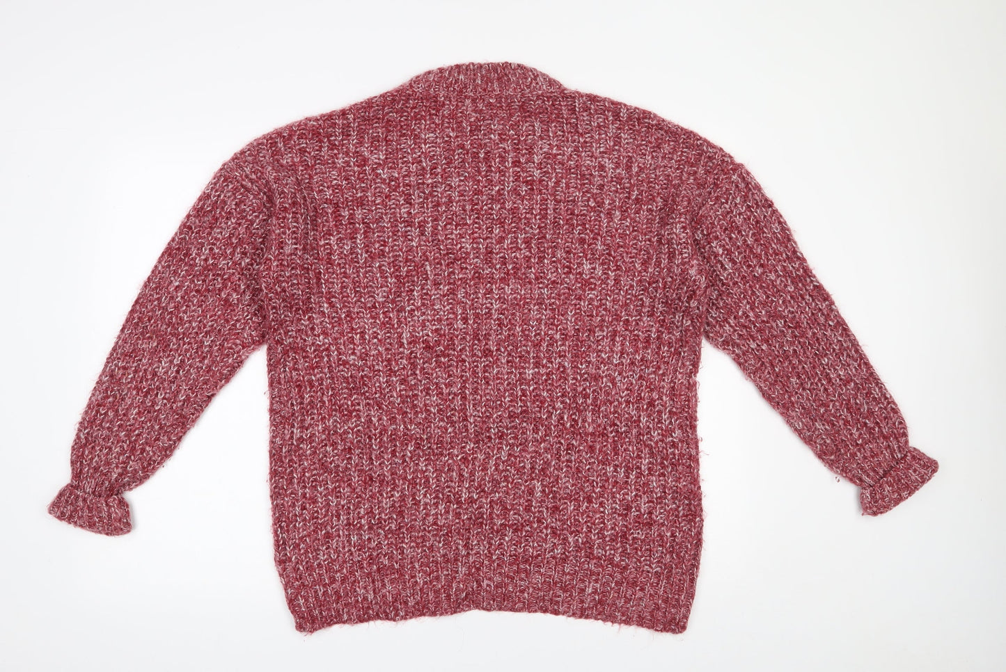 Primark Womens Red Roll Neck  Acrylic Pullover Jumper Size 12