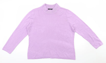 Womens UK Size L bm Collection Purple Pullover Jumper