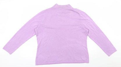 Womens UK Size L bm Collection Purple Pullover Jumper