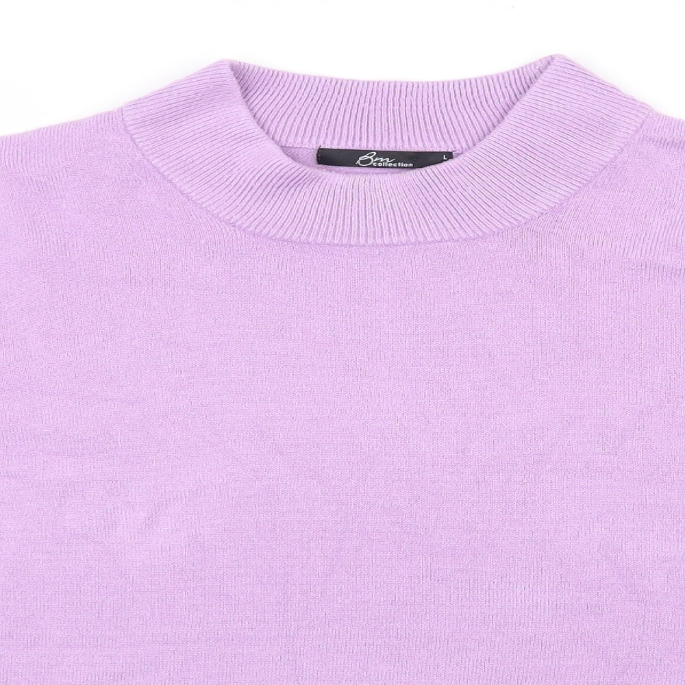Womens UK Size L bm Collection Purple Pullover Jumper