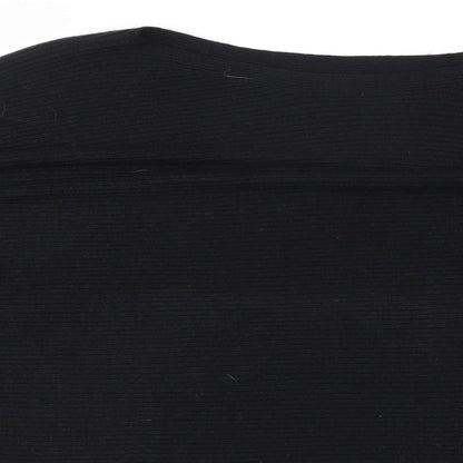 Womens UK Size 16 Debenhams Black Henley Jumper