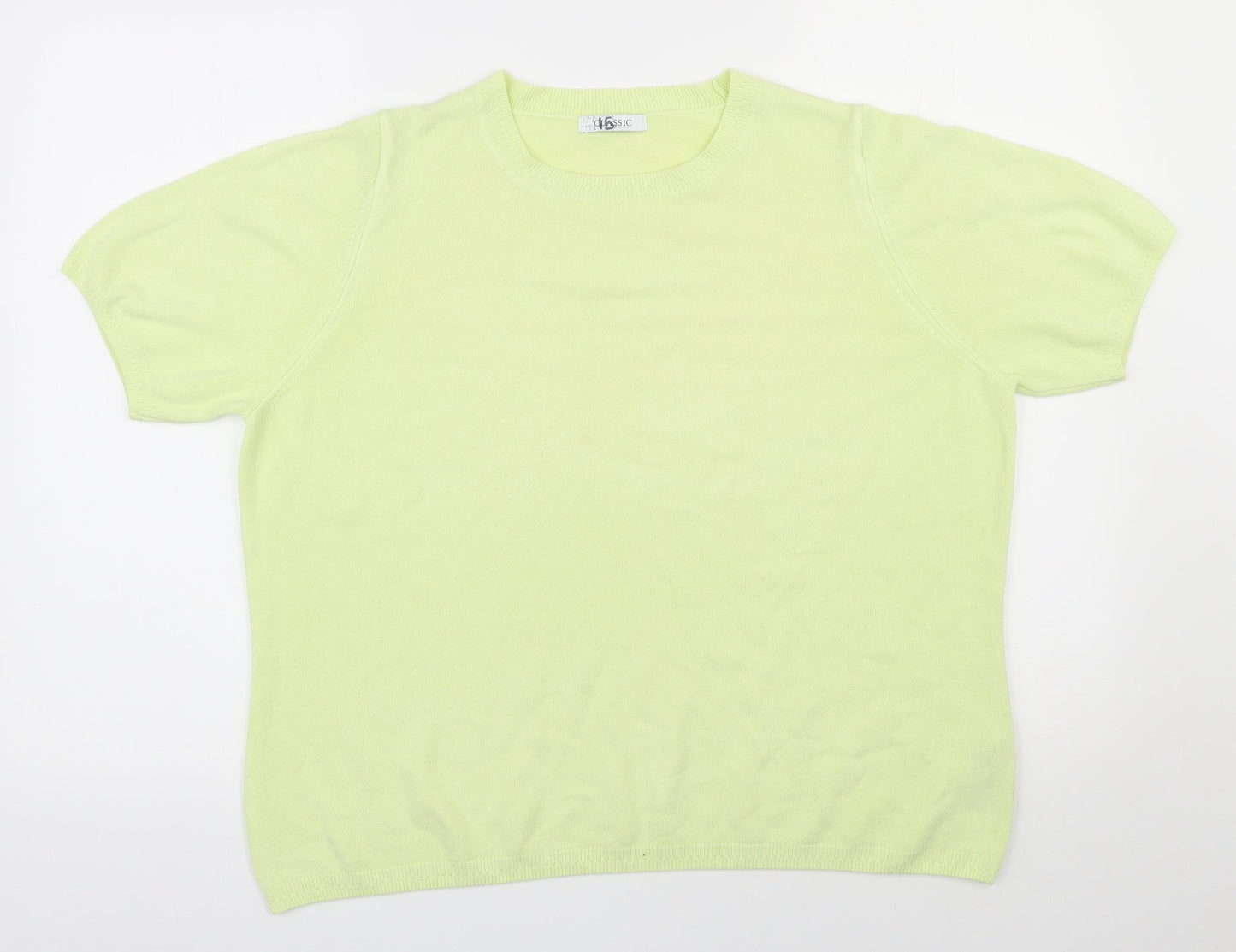 Womens UK Size 18 Marks and Spencer Yellow Pullover Jumper