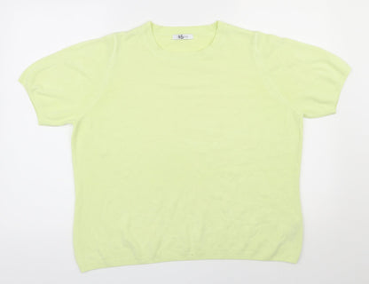 Womens UK Size 18 Marks and Spencer Yellow Pullover Jumper