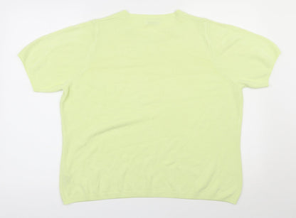 Womens UK Size 18 Marks and Spencer Yellow Pullover Jumper