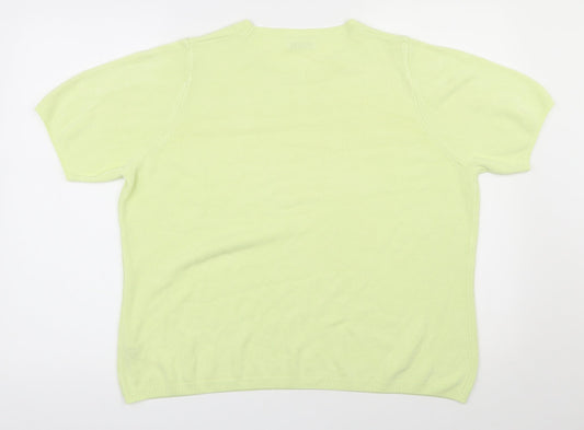 Womens UK Size 18 Marks and Spencer Yellow Pullover Jumper