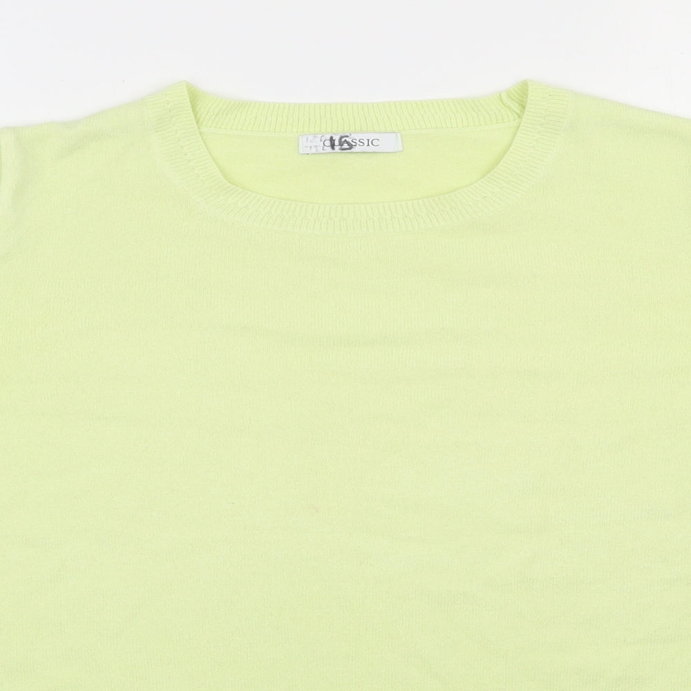 Womens UK Size 18 Marks and Spencer Yellow Pullover Jumper