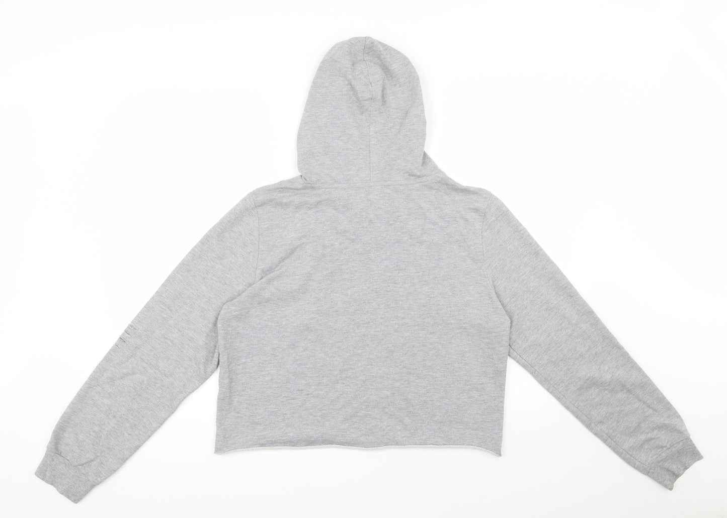Atmosphere Womens Grey  Polyester Pullover Sweatshirt Size 14  Pullover - cropped, distressed
