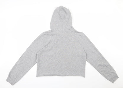 Atmosphere Womens Grey  Polyester Pullover Sweatshirt Size 14  Pullover - cropped, distressed