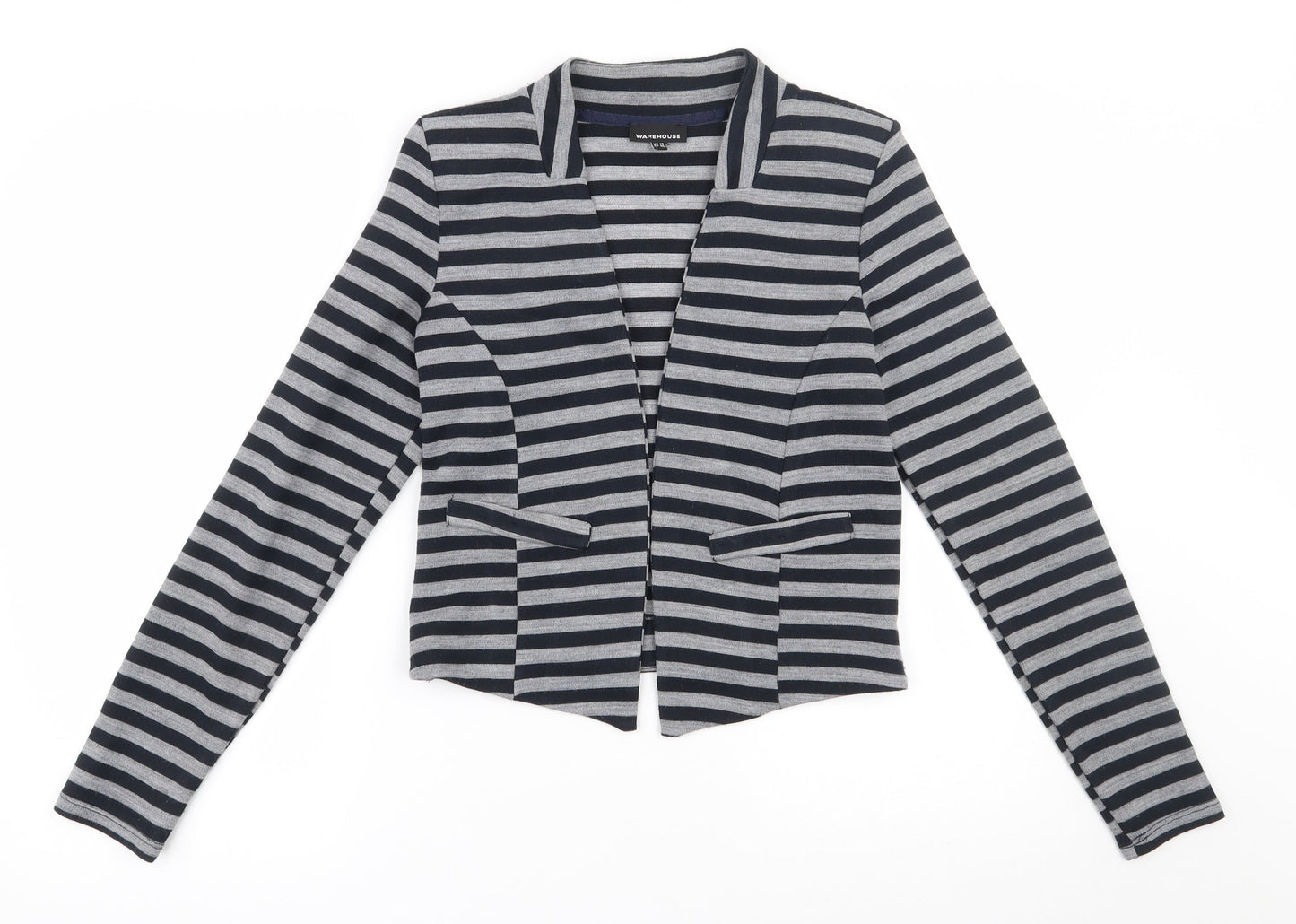 Womens UK Size 10 Warehouse Grey Cardigan Jumper
