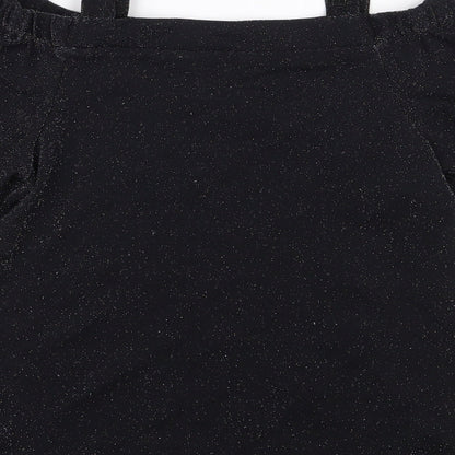 F&F Womens Black  Polyamide Basic Blouse Size 8 Off the Shoulder
