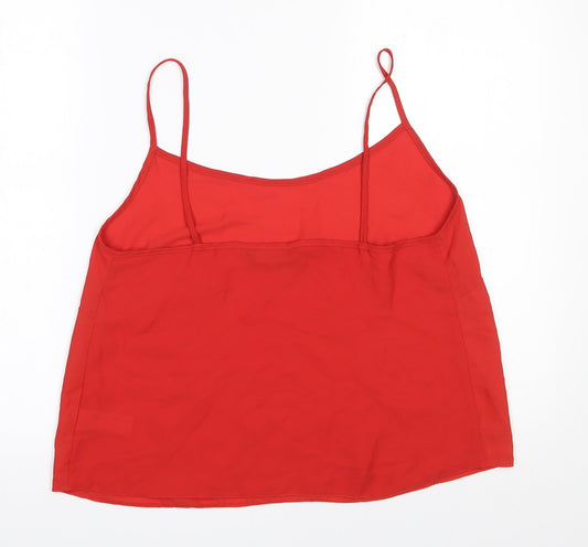 F&F Womens Red  Polyester Camisole Blouse Size 10 Scoop Neck