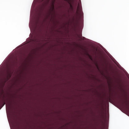 Dunnes Stores Boys Purple  Cotton Pullover Hoodie Size 7 Years  Pullover - good vibes , epic