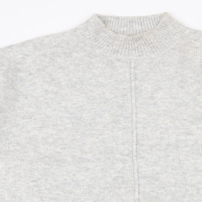 George Womens Grey High Neck  Acrylic Pullover Jumper Size M