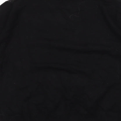 Cable & Gauge Womens Black Round Neck  Viscose Pullover Jumper Size M   - Mesh Shoulders