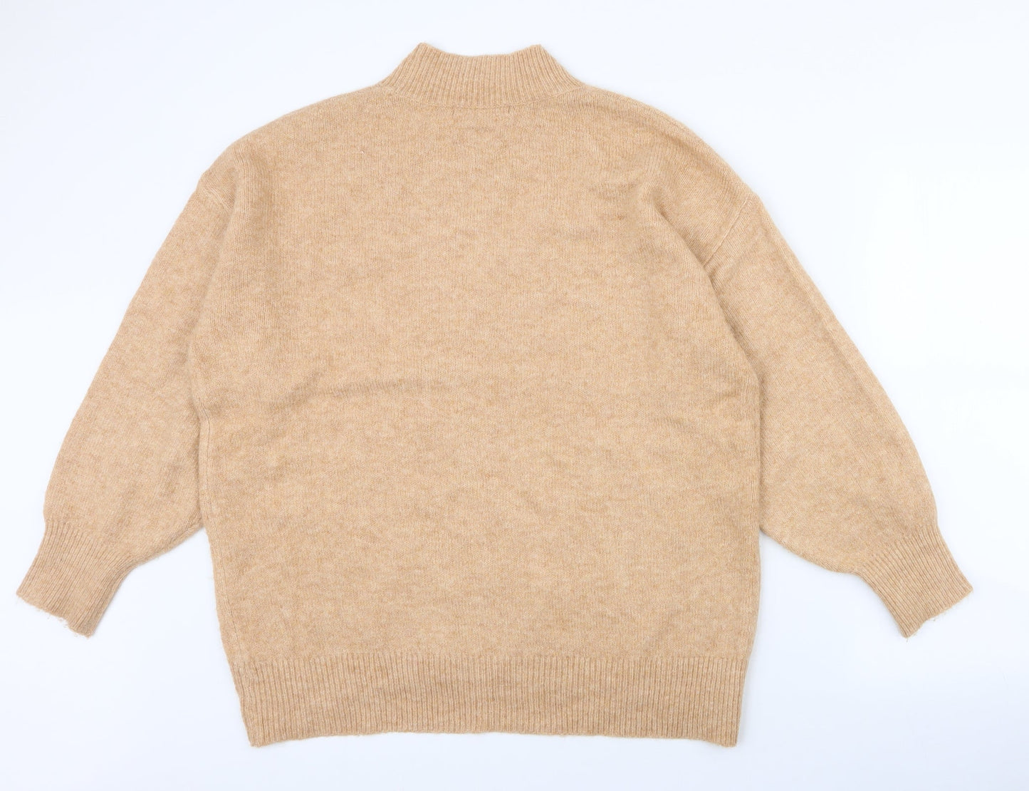 George Womens Brown High Neck  Acrylic Pullover Jumper Size M