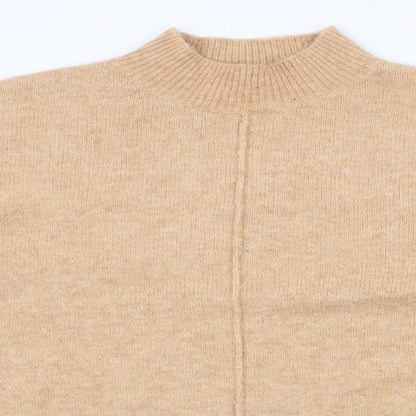 George Womens Brown High Neck  Acrylic Pullover Jumper Size M