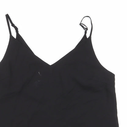 Primark Womens Black   Camisole Tank Size 10 V-Neck