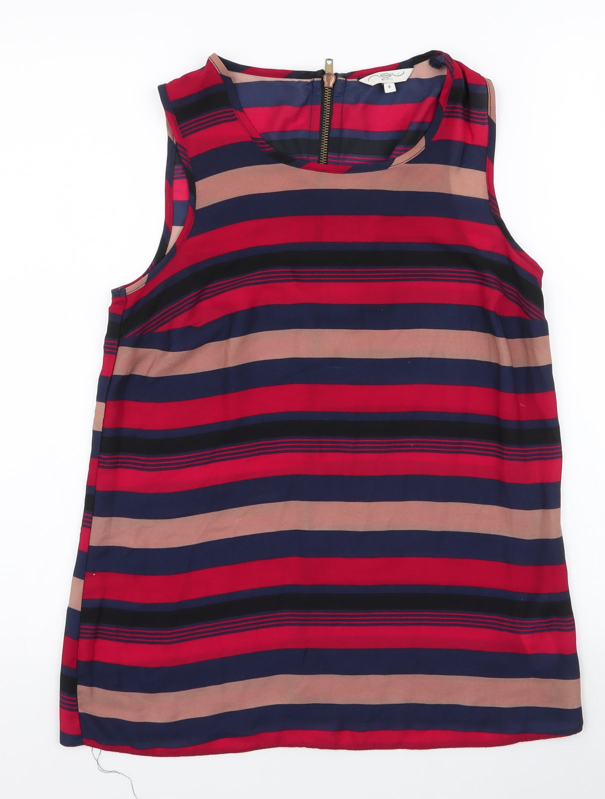 Womens UK Size 8 New Look Multicoloured Basic Blouse