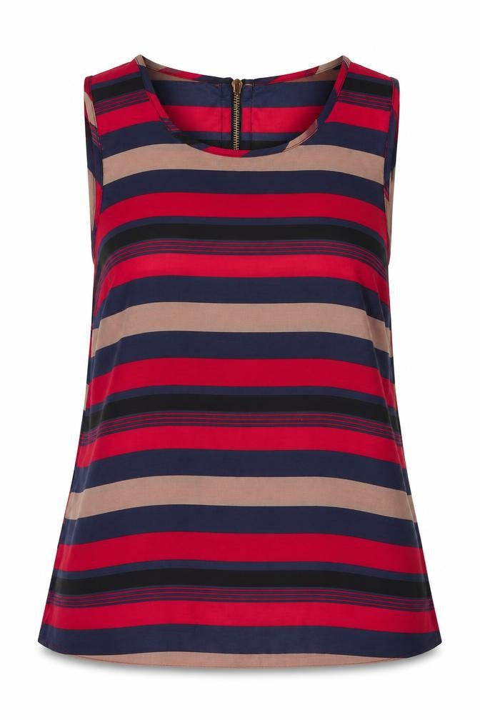 Womens UK Size 8 New Look Multicoloured Basic Blouse