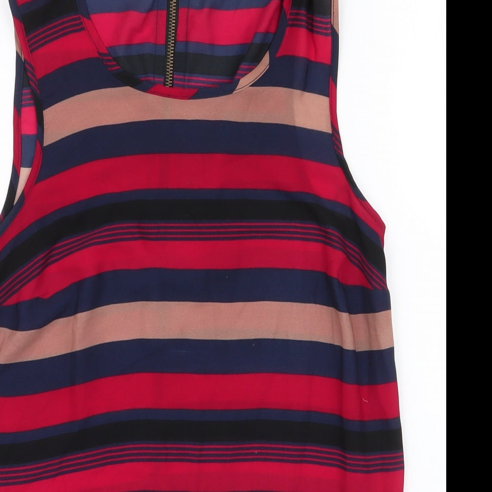 Womens UK Size 8 New Look Multicoloured Basic Blouse