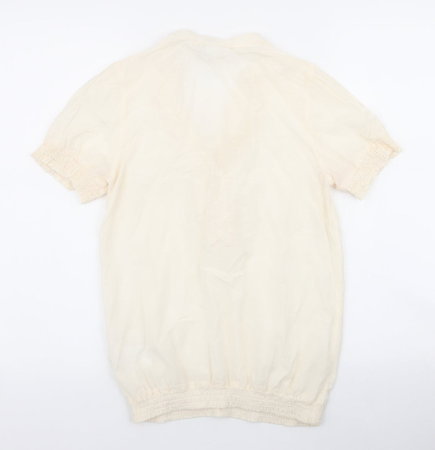 Womens UK Size 6 H&M Ivory Basic Blouse