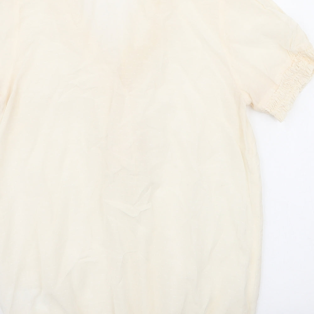 Womens UK Size 6 H&M Ivory Basic Blouse