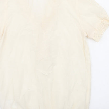 Womens UK Size 6 H&M Ivory Basic Blouse