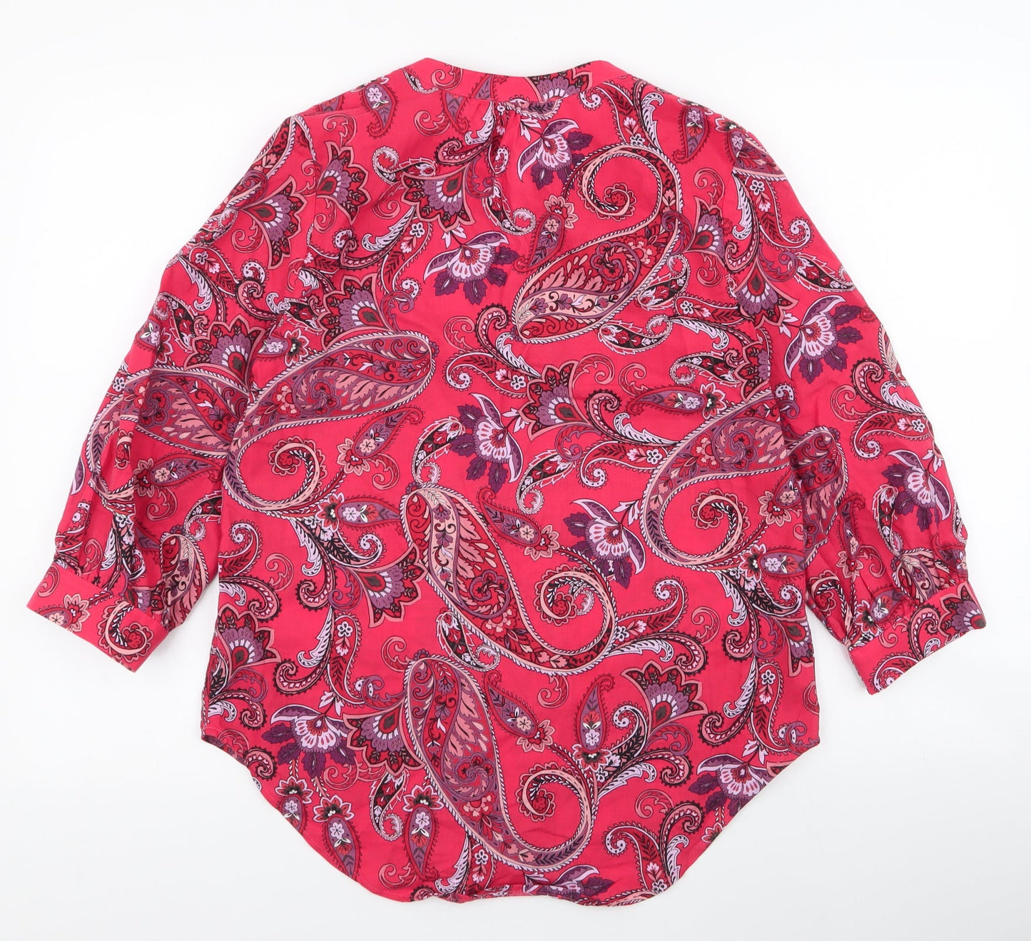 Womens UK Size 6 NEXT Red Basic Button-Up